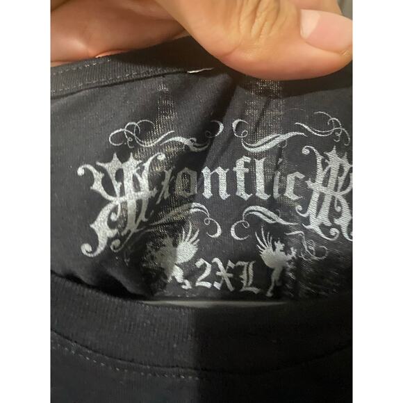 Y2K Affliction Style Chrome Eagle Shirt Size 2XL - Picture 5 of 5